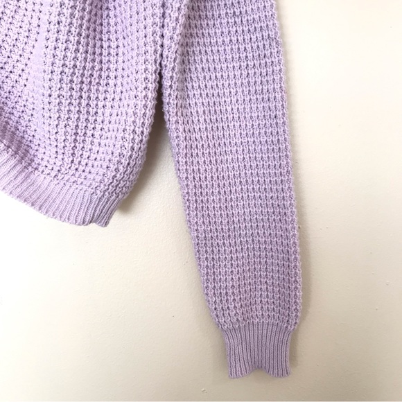 Sincerely Jules Light Purple Cropped Knit Sweater - Picture 4 of 9